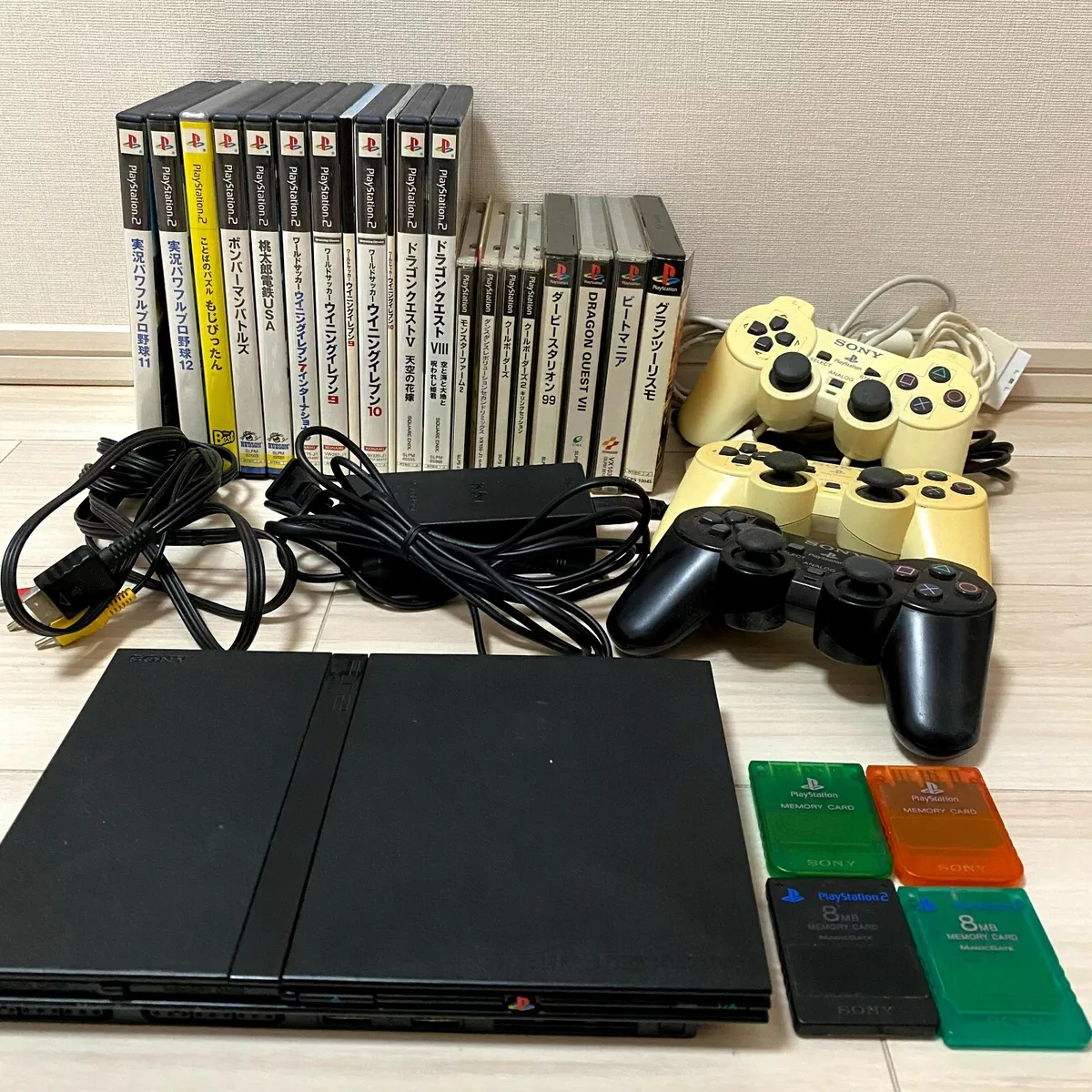 Nuværende Bløde excitation SONY PS2 PlayStation 2 SCPH-77000 Console +3 Controller +18 Games Japan |  eBay