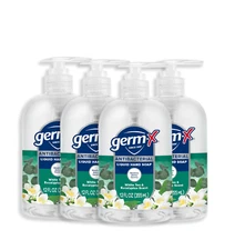 Germ-X Liquid Hand Wash, 12 oz (Pack of 4) | White Tea, Eucalyptus | Moisturizin