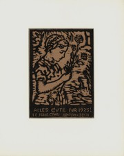 Gehri, all the best for 1925. [Signed Hand Colored Woodblock Print].