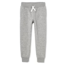 The Children's Place Boys Fleece Jogger Pants in Gray, Size XL