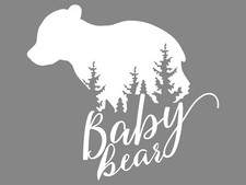 BABY BEAR Family Vinyl Decal Holiday Kid Children Car Window Tumbler Sticker