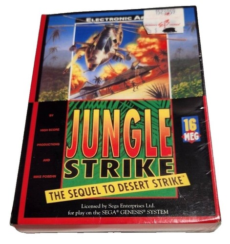Jungle Strike Sequel to Desert Strike Sega Genesis Instruction