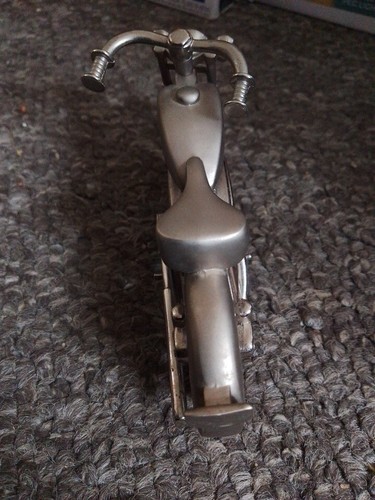 Motorrad Tischuhr Sammlerstück Vintage Uhr Messing stehend Quarz - Bild 8 von 11