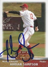 Adrian Sampson 2014 Eastern League All Stars Signed Card