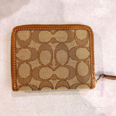 NWT Disney X Coach Small Zip Around Wallet With Holiday