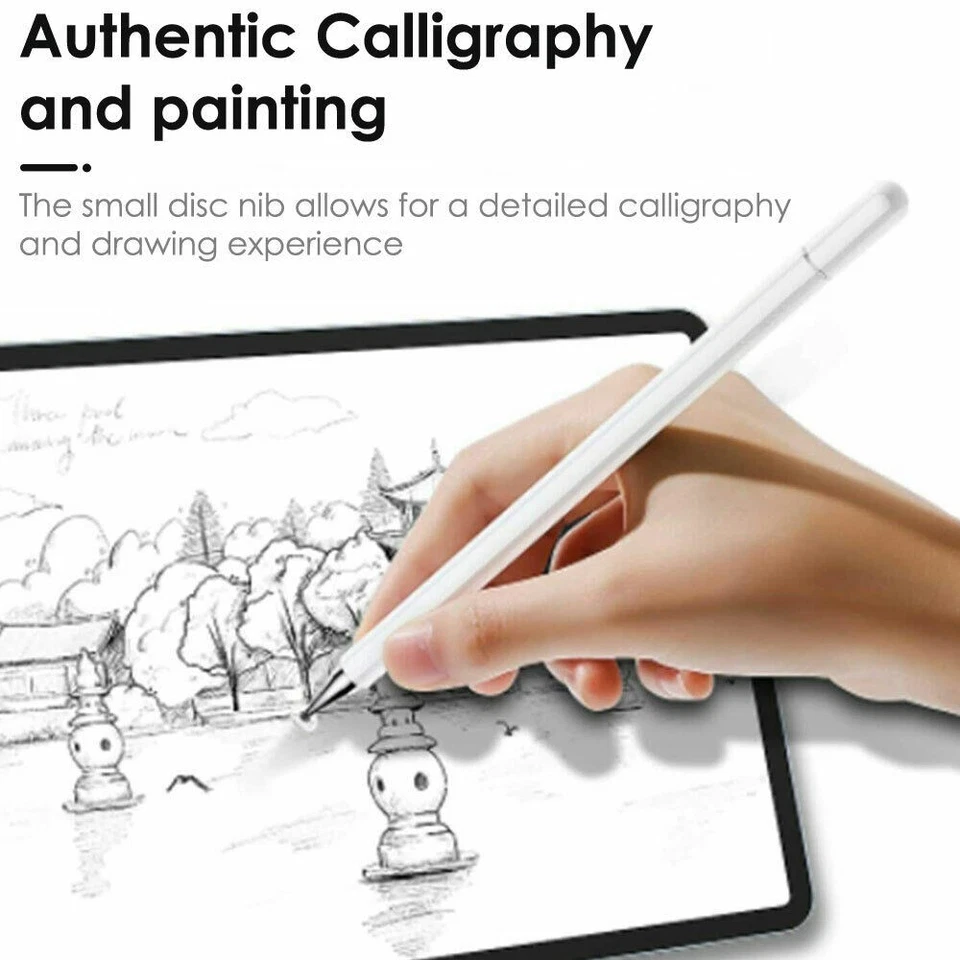 Thin Capacitive DISC Touch Screen Stylus Pen For Android Tablets iPads Phones - Image 2 of 4