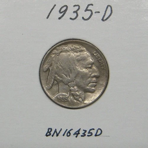 Buffalo nickel lot of 3 1935-D, 1935-P, 1935-S.