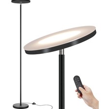 LED Floor Lamp   Super Bright Torchiere with Remote  Foot Switch, Stepless D...