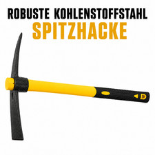 Robuster Kohlenstoffstahl Spitzhacke Fiberglasstiel Ergonomisch Anti Rutsch