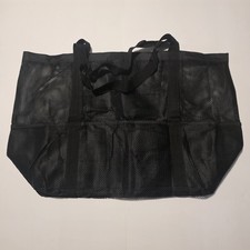 XL Mesh Beach Bag Tote for Vacation/Travel Beach Black New