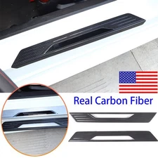 Real Carbon Fiber Scuff Plate Door Sill Cover Protector For Corvette C8 2020-25