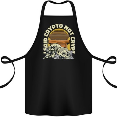 Crypto Nicht Crypt Lustig Kryptowährung Totenschädel Baumwolle Schürze 100% Bio