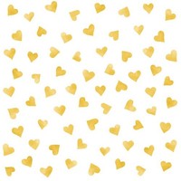 20 Servietten My Heart Gold Verstreute Goldene Herzen Liebe Hochzeit 33X33Cm