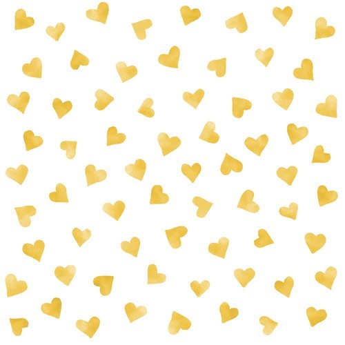 20 Servietten My Heart Gold Verstreute Goldene Herzen Liebe Hochzeit 33X33Cm-image