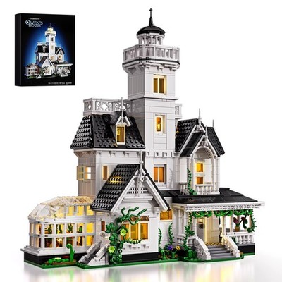 MOC 1877PCS Magic House Bausteine Victorian Home Architecture LED Modell-