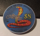 THE REGENT HOTEL CASINO (LTD 750) $8 casino gaming poker chip - Las Vegas, NV — photo 1