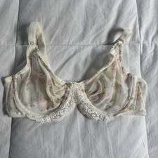Gold Label Oscar De La Renta Vintage Sheer Floral Lingerie Bra