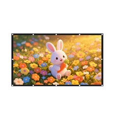 84 inch Projector Screen 16:9 Portable Home Theater Movie Screen...