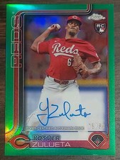 2025 Topps Chrome - Rookie Autographs Yosver Zulueta Green Refractor /99 #RA-YZ