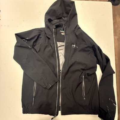Hawke & Co Sport Rain Jacket Mens Large Black Performance Full Zip 