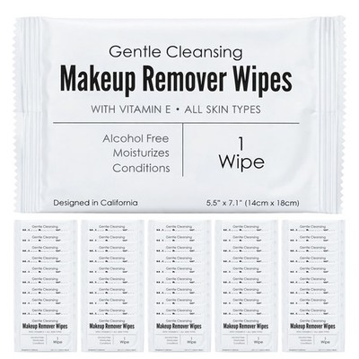 World Amenities - Makeup Remover Wipes - Alcohol Free - 50 Count (Pack of 1)