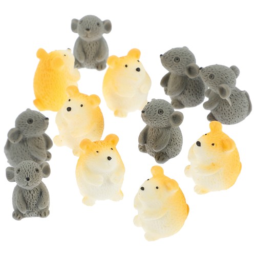 12 Piezas Mini Adornos Animales Modelo Hámster Tema Creativo Decoración - Imagen 6 de 12
