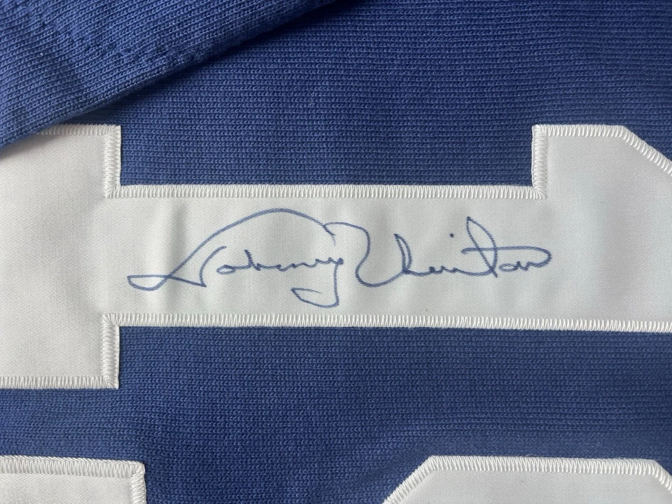 Camiseta deportiva retro auténtica firmada por Johnny Unitas de los Baltimore Colts certificado de autenticidad JSA Foto 2 de 4