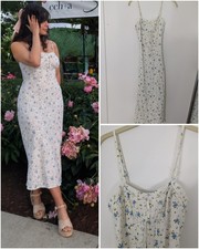 Wild Fable Midi Floral Festival Dress corset-style Cottage Core Whimsical
