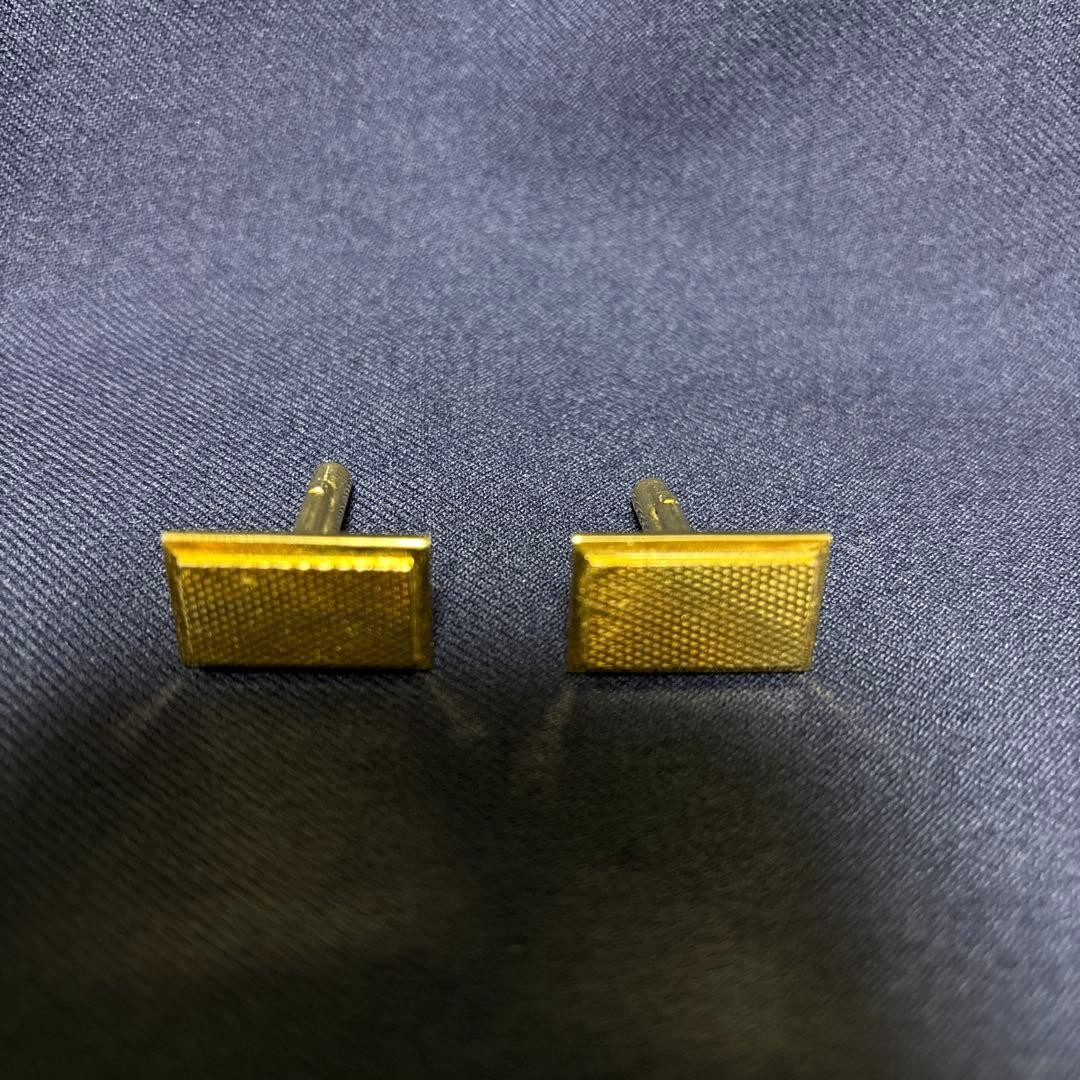 Lanvin Gold Tone Rectangular Cufflinks Thanksgivi… - image 1