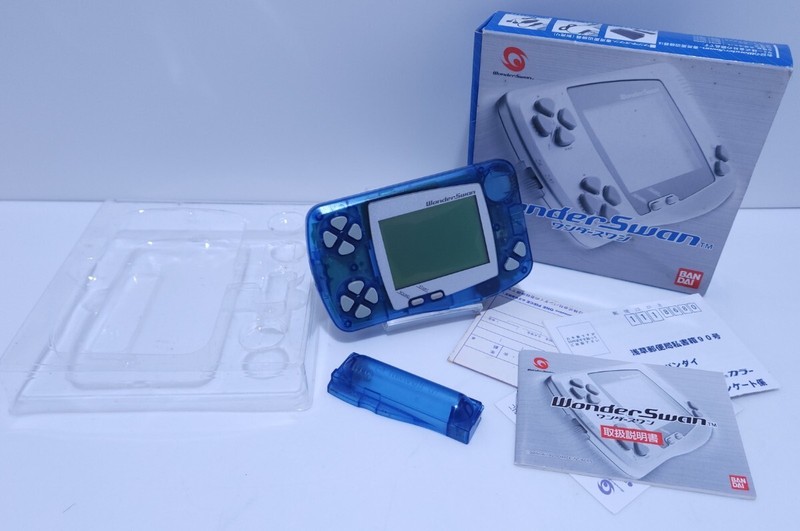 WonderSwan SW-001 Handheld Console Retro Game With Box LCD Condition Varied