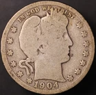 1904 O BARBER QUARTER FRESH FROM AN OLD COLLECTION | LOT BB-798