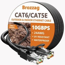 Ethernet Cable 50ft For Cat6/Cat5E, 40Gbps Support Cat8/Cat7, 24AWG Network C...