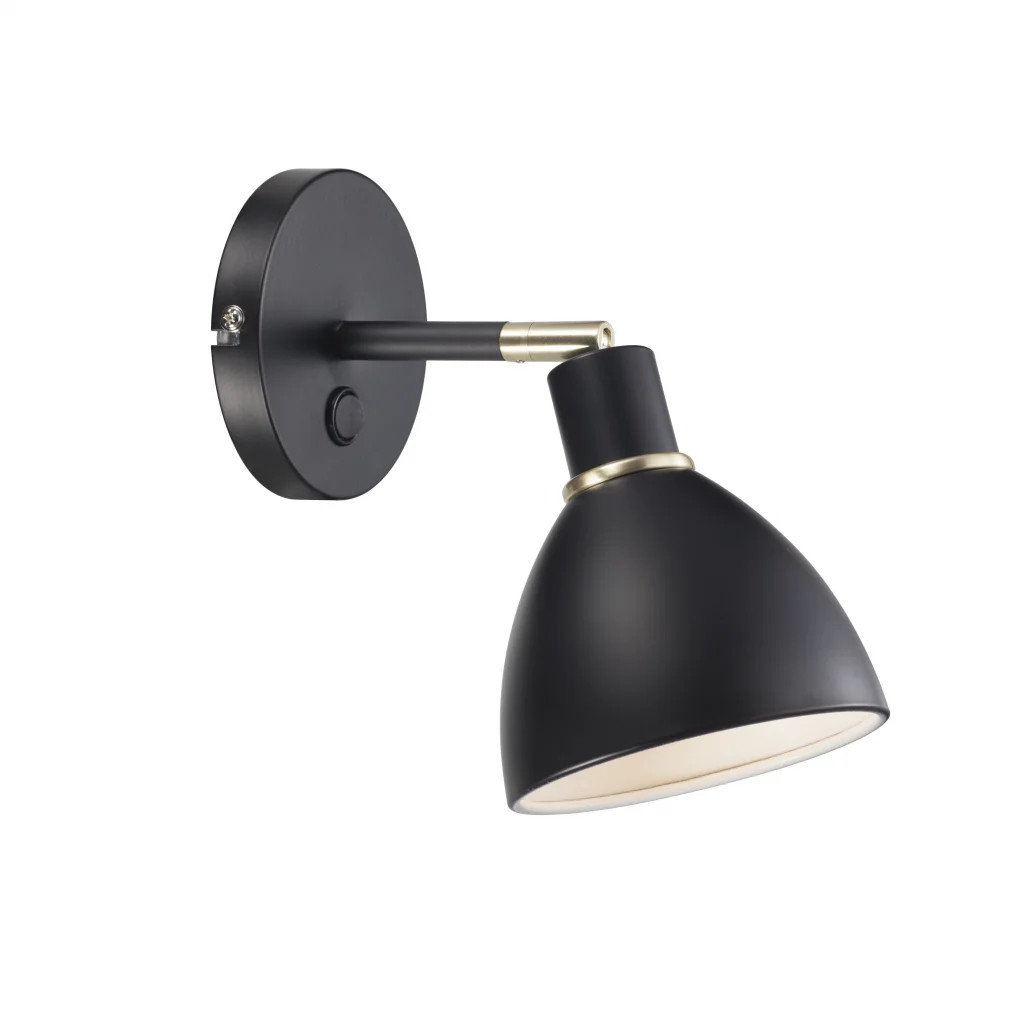 Nordlux Ray Wall Light Black Metal Livingroom E14 Switch Plug in/Mains - Image 2