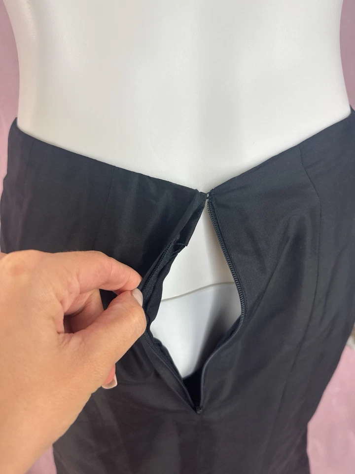 Maxi Vestido Marisa Baratelli Mujer Negro 100% Seda Tailandesa Talla 6 Elegante Noche Foto 4 de 4