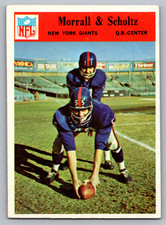 1966 PHILADELPHIA #127 EARL MORRALL & BOB SCHOLTZ GIANTS