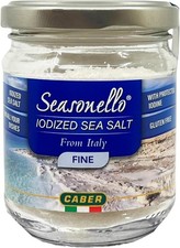 Seasonello Fine Iodized Sea Salt, 7.05 oz &ndash; From The Sardanian Sea, Gluten-Free,