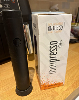 Wacaco Minipresso GR Hand Powered Portable Espresso Maker with milk frother