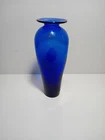 BLENKO Glass Vase Cobalt Blue 10" 8310S Rare Vintage 80’s