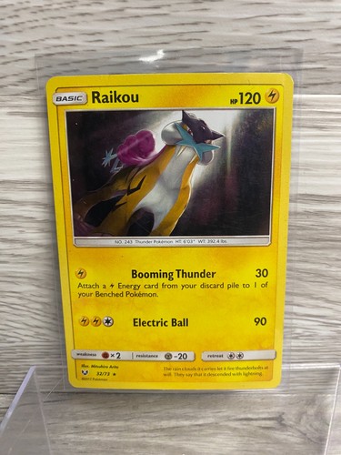 Raikou 32/73 Holo Rare Shining Legends Pokemon Holo Near Mint