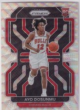 2021-22 PRIZMS SILVER WAVE RC AYO DOSUNMU CHICAGO BULLS NBA **PACK FRESH** d704