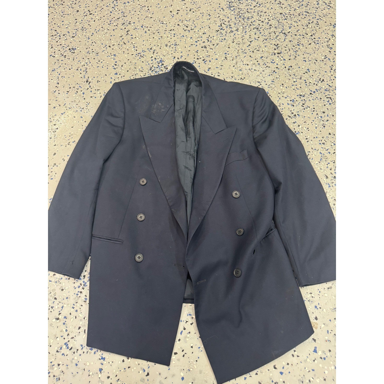 Blazer uomo Yves Saint Laurent lana doppiopetto made in Canada 44R