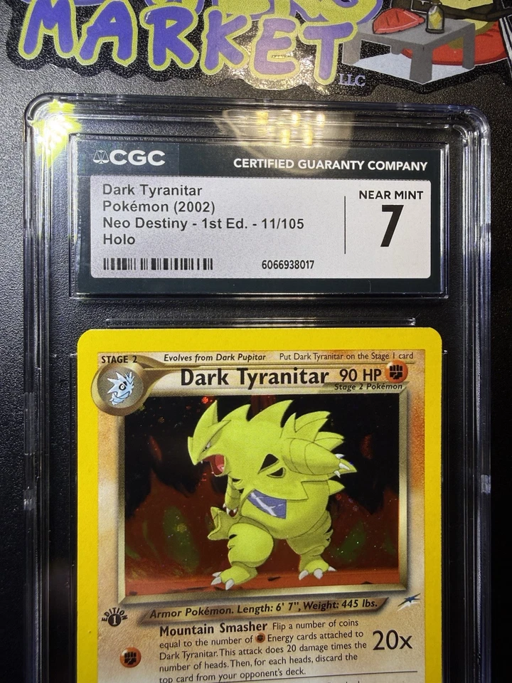 [CGC7] 1st Edition Dark Tyranitar 11/105 Neo Destiny Holo English - Image 3 of 4