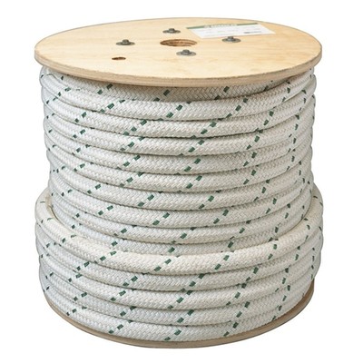 Greenlee 451 Poly Braid Rope 3/8 in x 600 ft Double-Braided White/Green