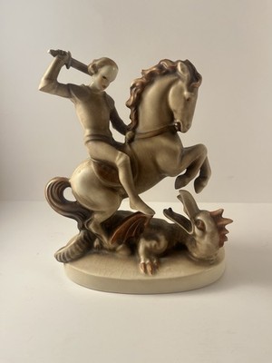 Goebel Hummel #55 St. George and the Dragon Figurine TMK-6 W. Germany 7''