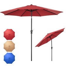 9FT Outdoor Patio Umbrella Outdoor Table Umbrella Push Button Tilt Crank NEW