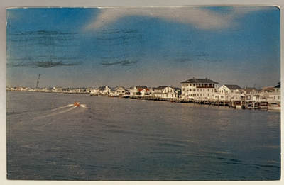 #ad Inland Water Front From 96th St. Bridge Stone Harbor New Jersey NJ Postcard $6.95
