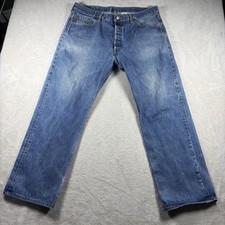Vintage Levi  s 501 XX Men  s Size 38x32 Blue Wash 90s USA Distressed 2237