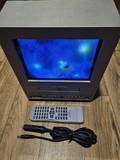 Vintage Emerson 9" CRT TV DVD Combo Retro Gaming 12V Carry Case Tested Working