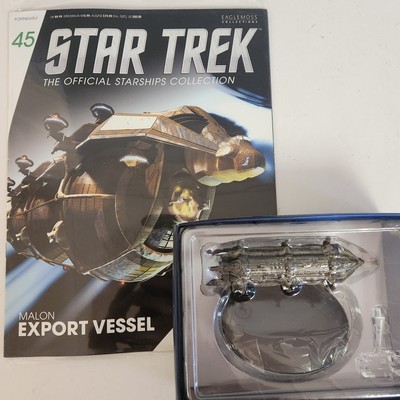 Eaglemoss Star Trek Starships #45 Malon Export Vessel With Magazine 