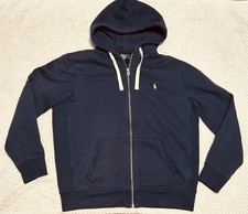 Vintage Polo Ralph Lauren Zip Up Thick Sweatshirt Hoodie Men s Size XL Blue